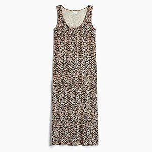 NWOT J. Crew Animal-Print Sleeveless Knit Midi-Dress